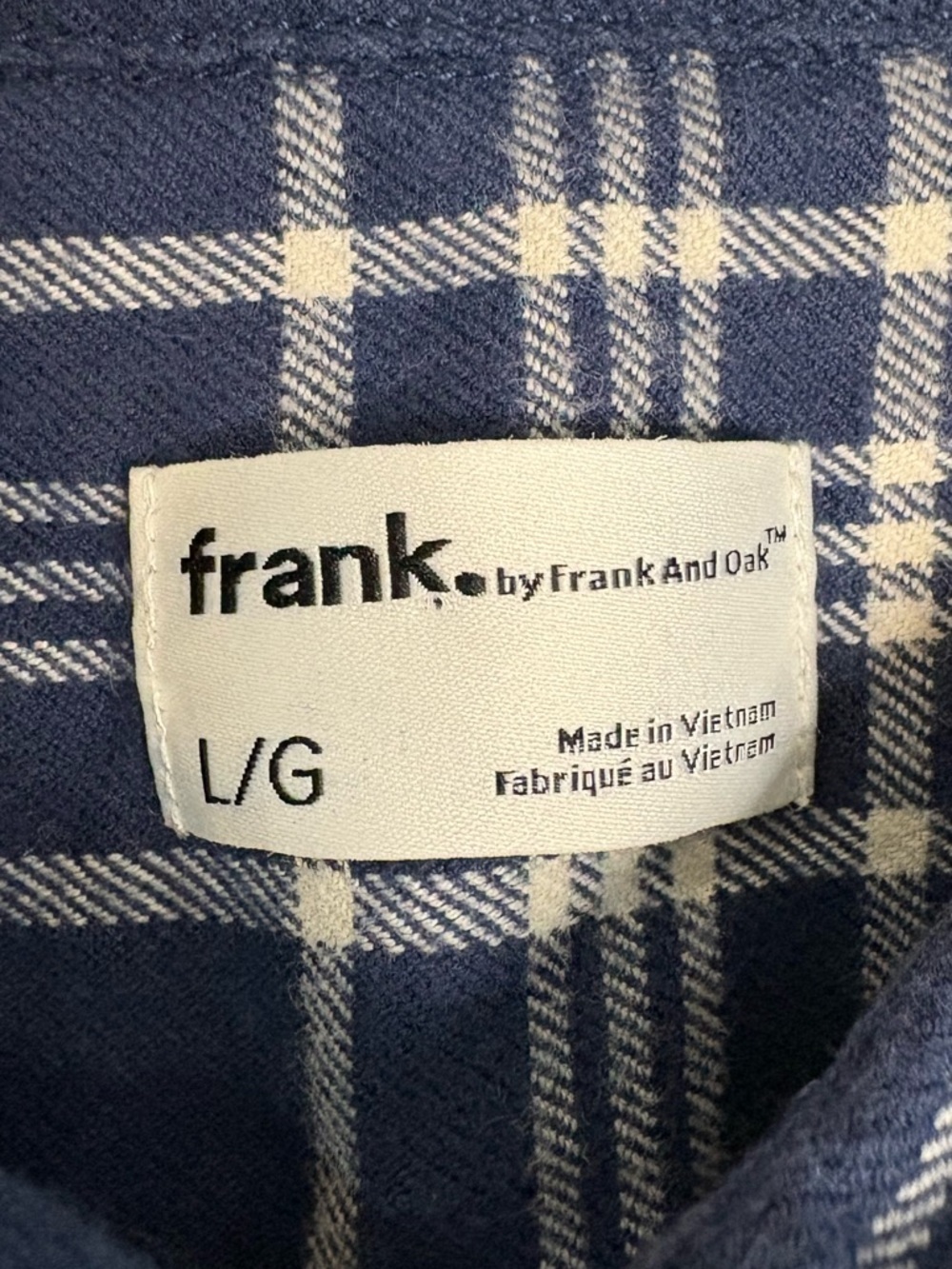 Frank By Frank and Oak Organic Cotton Flannel Button Shirt Shacket Women’s Large - Picture 3 of 6